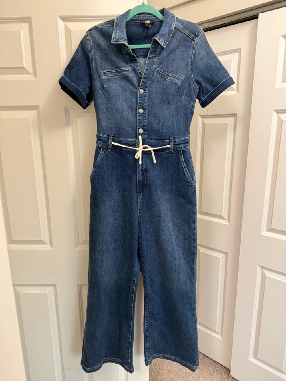Paige Jeans Carly Denim Jumpsuit size 8 Medium - Picture 4 of 10